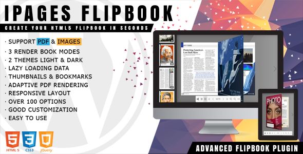 iPages - FlipBook Image & PDF Viewer for WordPress