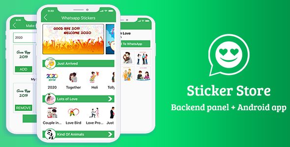 Sticker for Whatsapp - Android App (Admin Panel + Android app + Web API + Database)