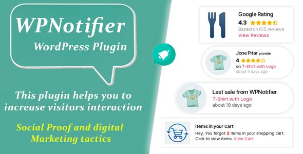 WPNotifier - Notification WordPress Marketing Plugin For Visitors Attention and Social Proof