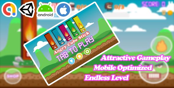 Angry Cube Sticks - Unity Android Game Template