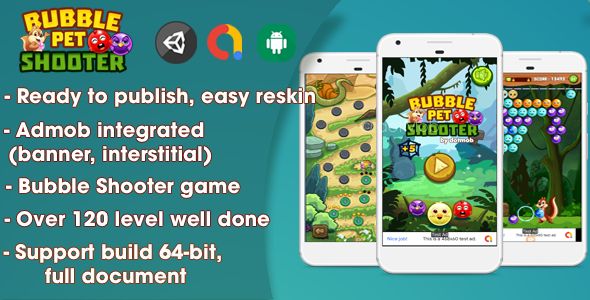 Bubble Shooter Pet - Unity Complete Project (Android + iOS + AdMob) 2 Bubble Shooter Pet - Unity Complete Project (Android + iOS + AdMob)