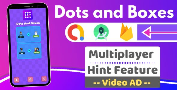 Dots and Boxes Multiplayer with Reward Video Ad