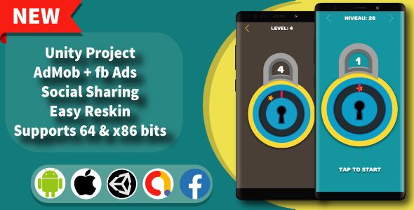 Unlock it - Unity Game Template + Admob + Facebook Ads