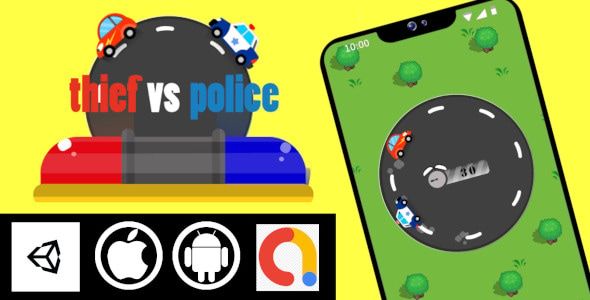 Thief vs Police Unity Casual Game With Admob for Android and iOS