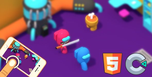 Red Impostor vs. Crew (HTML5 Game – Construct 3)