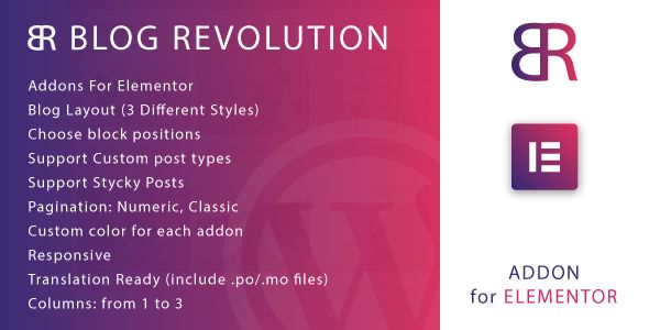 Blog Revolution for Elementor WordPress Plugin