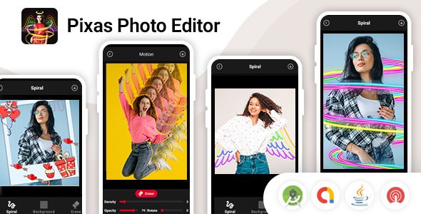 Pixas Photo Editor – Drip Art & Neon Effect – Photo Editor App – OneSignal Push Notification