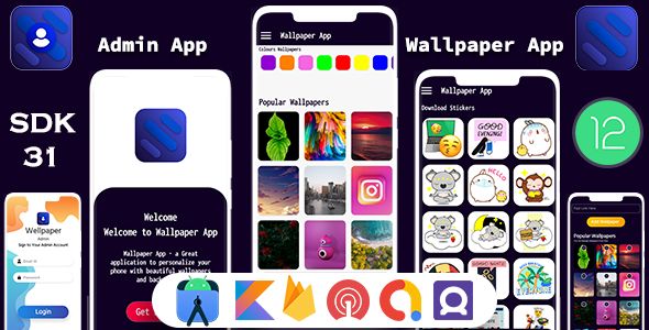 Android Wallpaper App Stickers ,Color