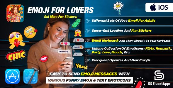 Emojis For Lover : Stickers & Emojis Keyboard