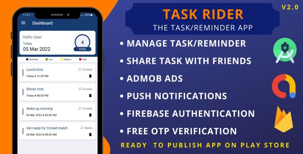 Task Rider App – The Task & Reminder Manager