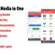 All Social Media in One | A Multi-site Android Application with AdMob & FCM PUSH Notification