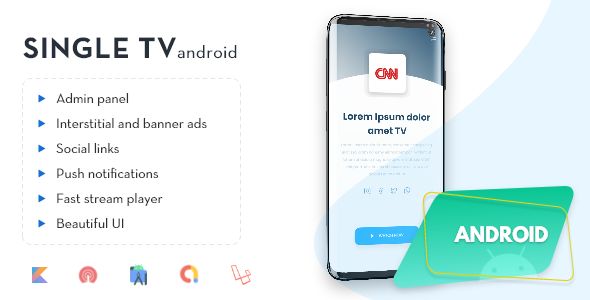 Single TV | Single channel Streaming App with Admin Panel. 2 Single TV | Single channel Streaming App with Admin Panel.
