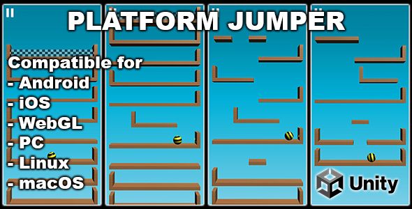Platform Jumper - Casual 3D Unity Game With AdMob Ads