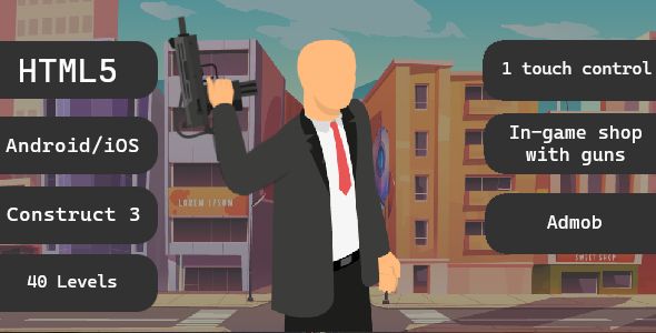 Hitman Bullet Game (Construct 3)