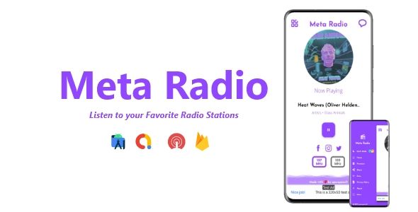 Meta Radio - Two Station Radio App | ADMOB, FIREBASE, ONESIGNAL
