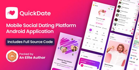 QuickDate Android – Mobile Social Dating Platform Application v3.4