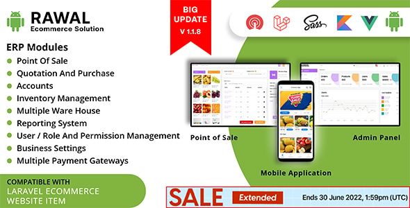 Android Ecommerce – Universal Android Ecommerce / Store Full Mobile App with Laravel CMS