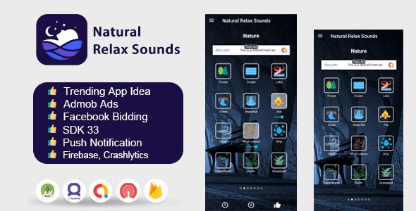 Relax Meditation Sounds App Android Source Code - 75+ Tracks - Admob - Notifications 2 Relax Meditation Sounds App Android Source Code - 75+ Tracks - Admob - Notifications