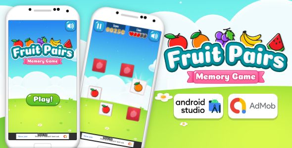 Fruit Pairs - Memory Game Android Studio Project with AdMob Ads + Ready to Publish 2 Fruit Pairs - Memory Game Android Studio Project with AdMob Ads + Ready to Publish