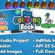 Fun Coloring Book Game Android Studio Project with AdMob Ads + Ready to Publish