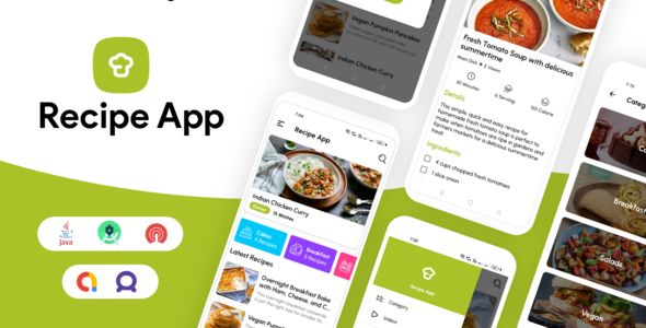 Recipe app with Admin panel, Facebook and Admob ads 2 Recipe app with Admin panel, Facebook and Admob ads
