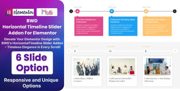 Horizontal Timeline - Slider Addon For Elementor