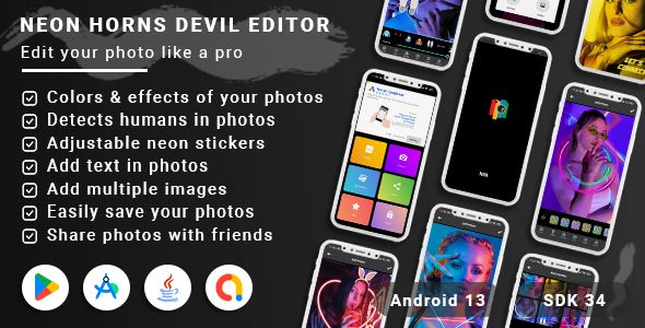 Neon Photo Editor with Effects - Stickers(Android 13 - SDK 34) 2 Neon Photo Editor with Effects - Stickers(Android 13 - SDK 34)