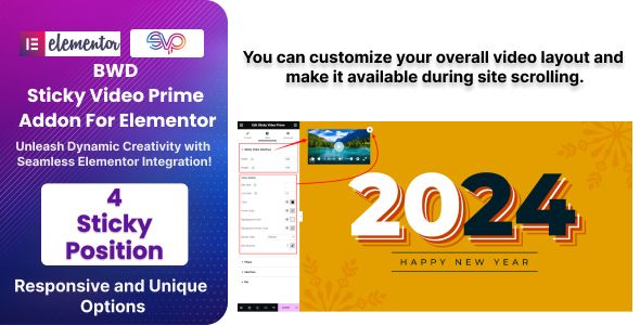Sticky Video - Addon For Elementor