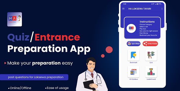 Quiz App with Earning System + Admob Integration (with admin app)