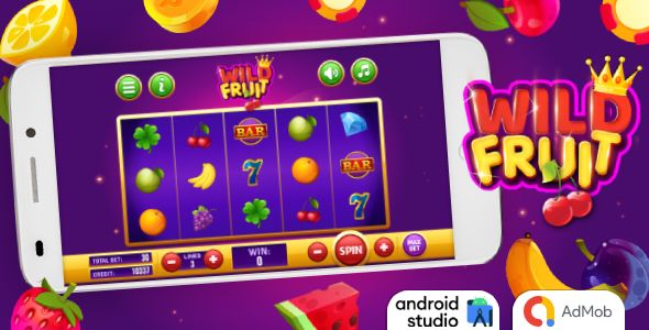Wild Fruit – Slot Machine Game Android Studio Project with AdMob Ads + Ready to Publish