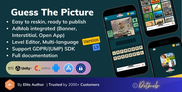 Guess The Picture (Unity Game + Android + iOS + AdMob) 2 Guess The Picture (Unity Game + Android + iOS + AdMob)