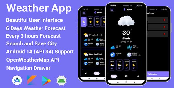 Weather App – Hourly and Daily Weather Forecast Android App