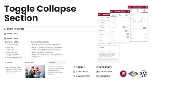 Toggle Collapse Section Elementor Addon