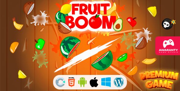 Fruit Boom – HTML5 Game (Construct 3 | AdMob | APK)