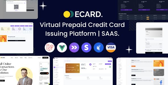 E-Card – Virtual Prepaid Credit Card Issuing Platform | Stripe Powered (SAAS)