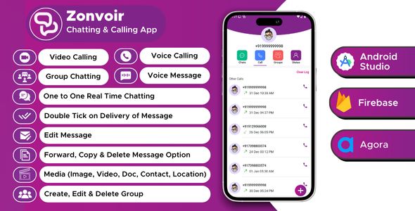 Android Chatting App Video/voice calls with Firebase | Agora