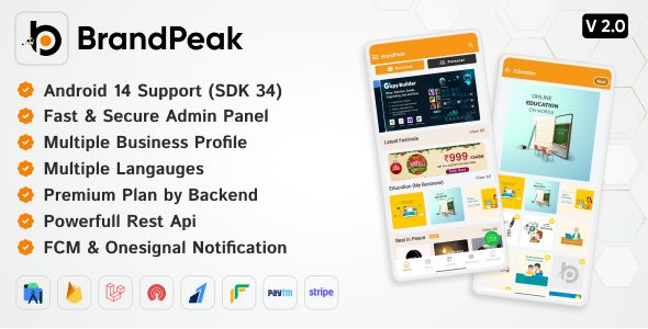 BrandPeak – Festival Poster Maker, Business Post, Political Post Maker App v1.9.6