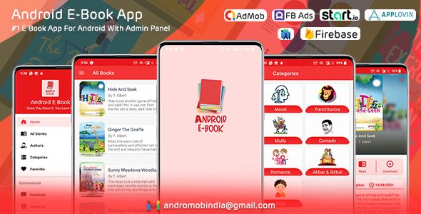 Android EBook App (Books App, PDF, Read Books Online, Download Books)