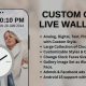 Custom Clock Live Wallpaper | Analog Digital Image Emoji Android
