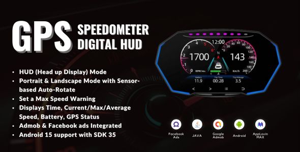 GPS Speedometer HUD Dashboard android