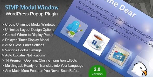Simp Modal Window - WordPress Plugin