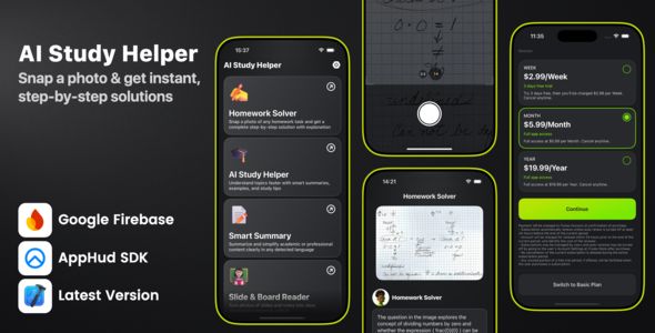 AI Study Helper – iOS App Source Code
