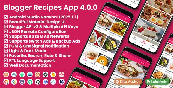 Blogger Recipes App - Blogger API v3 2 Blogger Recipes App - Blogger API v3
