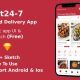Eat 24/7 ANDROID + IOS | UI Kit | Ionic | Food Delivery App | Free Sketch File