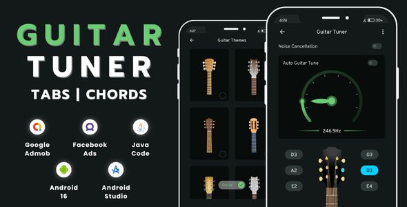 Guitar Tuner Tabs & Chords with AdMob Ads Android