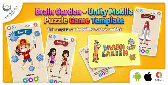 Brain Garden - Unity Mobile Puzzle Game Template (Android + iOS + AdMob)