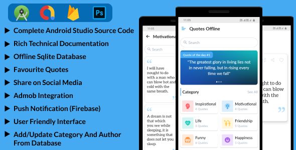 Quotes Offline – Android App with Admob GDPR and Firebase