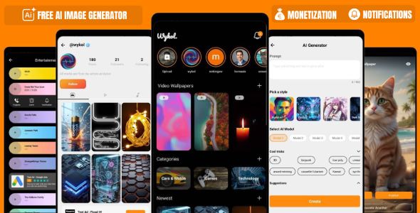 AI-Powered Wallpaper - Videos - Ringtones - Photo Editor - Free AI Image generator