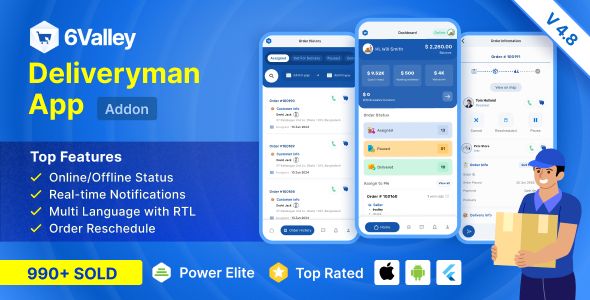 6Valley e-commerce – Delivery Man flutter app
