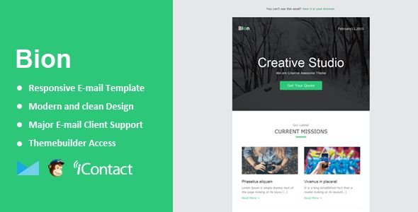 Bion - Responsive Email + Themebuilder Access